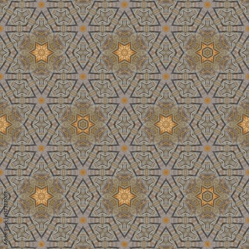 Inspirational allover design made with mixed wooden, geometric, Tribal, traditional motifs. Best for floor mat, textile, carpet, wallcovering, tiles, wrapping paper printing