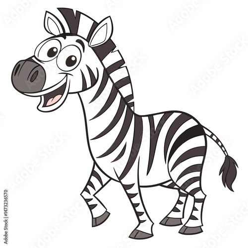 vector illustration of a zebra
