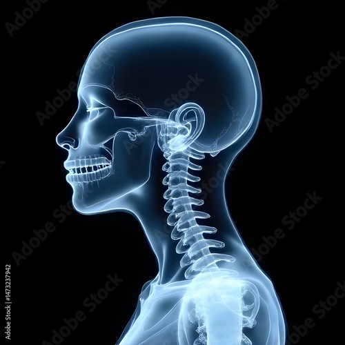 x ray of human skull
