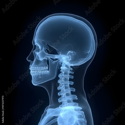 x ray of human skull