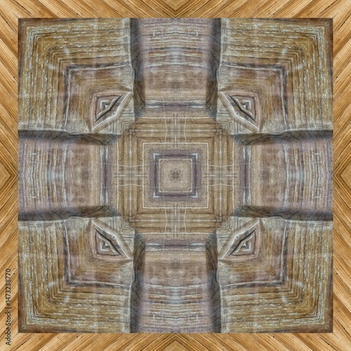 Inspirational allover design made with mixed wooden, geometric, Tribal, traditional motifs. Best for floor mat, textile, carpet, wallcovering, tiles, wrapping paper printing