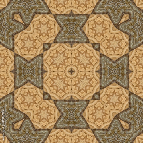 Inspirational allover design made with mixed wooden, geometric, Tribal, traditional motifs. Best for floor mat, textile, carpet, wallcovering, tiles, wrapping paper printing