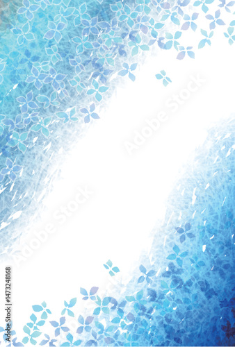 アジサイ　梅雨　花　背景	