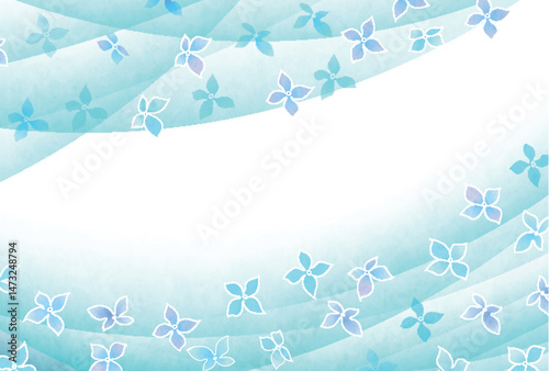 アジサイ　梅雨　花　背景	