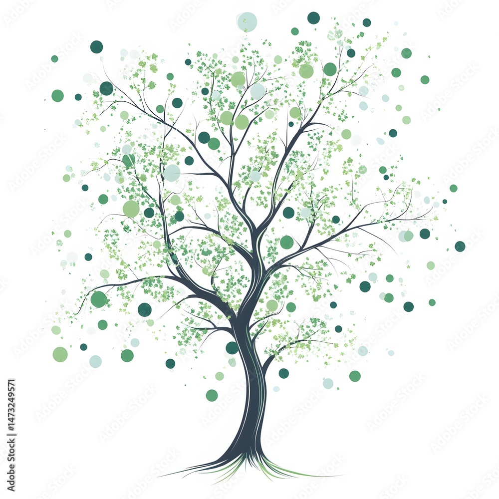 Obraz premium vector leaf tree illustration