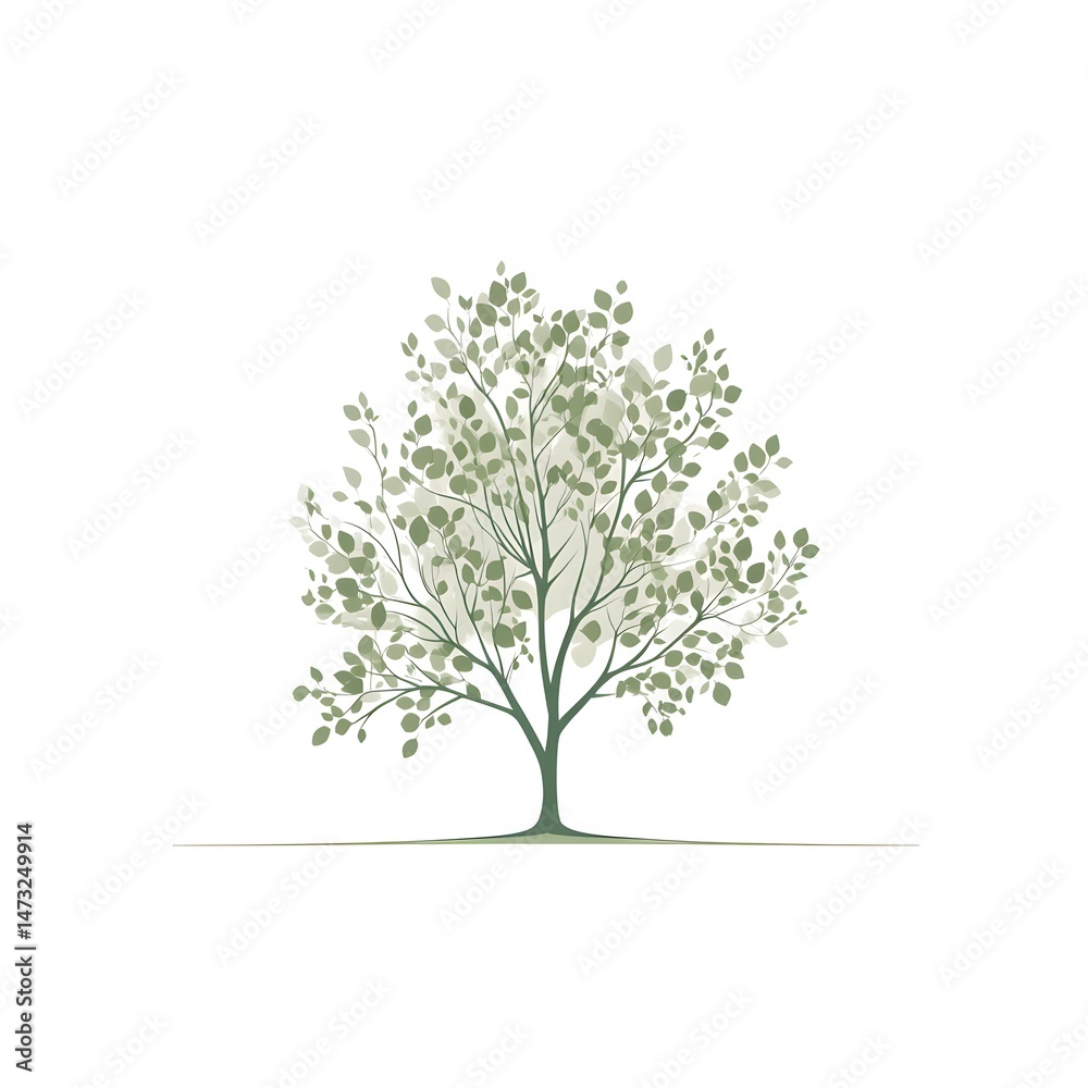 Obraz premium vector leaf tree illustration