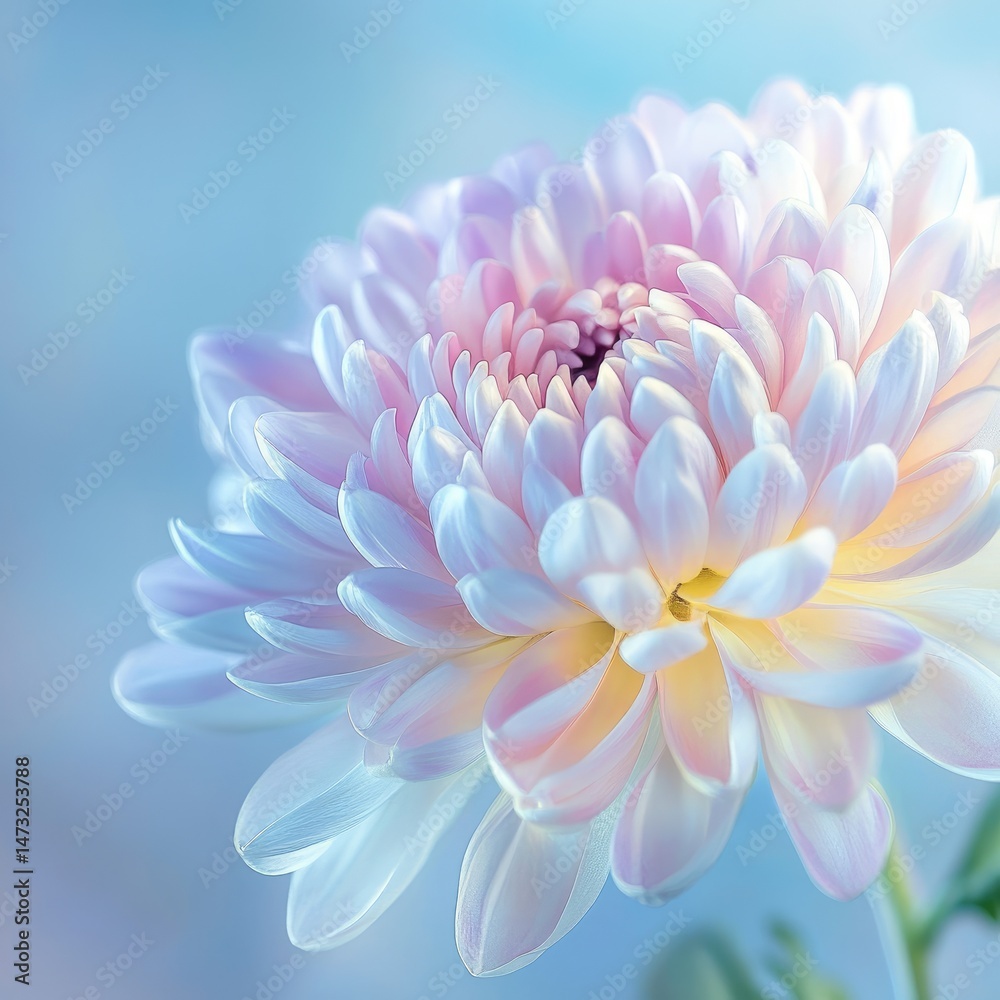 Delicate pastel flower, soft petals, dreamy light Delicate pastel flower, soft petals, dreamy light