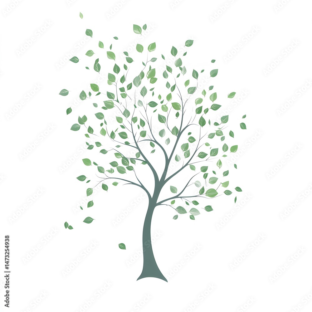 Obraz premium vector leaf tree illustration