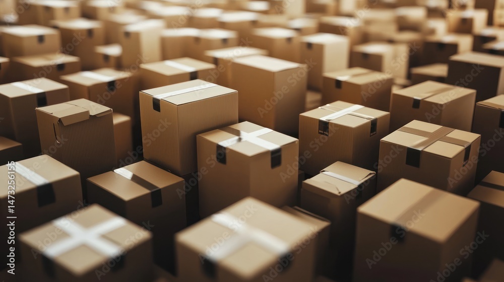 Fototapeta premium Concept of inventory management for a business with a digital tool.