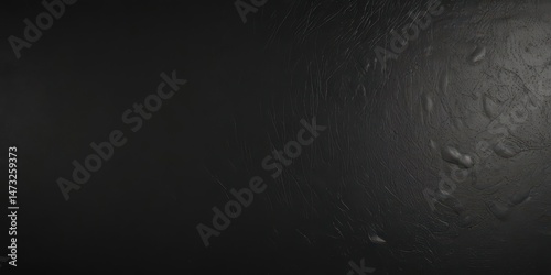 Deep black leather, subtle grain  Abstract background ,  macro,  fine texture