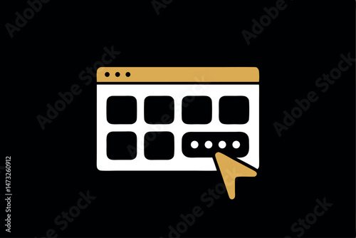 Digital interface illustration with password protected access representing online security and privacy