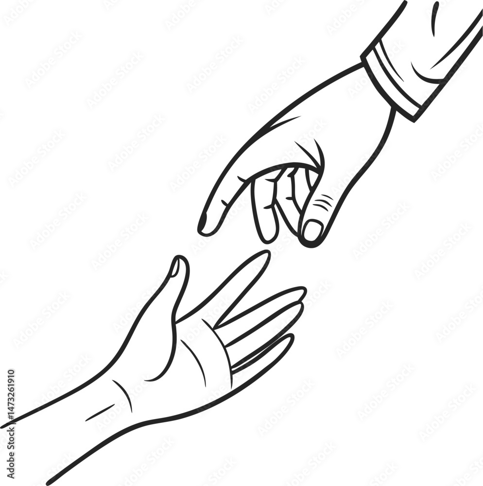 Obraz premium two hands holding hands