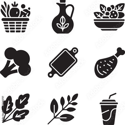 Essential Kitchen Tools Silhouette Set

Modern Chef Cooking in Kitchen Vector

Minimalist Kitchen Utensils Illustration

Silhouette of Home Kitchen Interior

Baking and Cooking Utensil Design