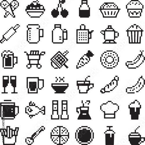 Essential Kitchen Tools Silhouette Set

Modern Chef Cooking in Kitchen Vector

Minimalist Kitchen Utensils Illustration

Silhouette of Home Kitchen Interior

Baking and Cooking Utensil Design