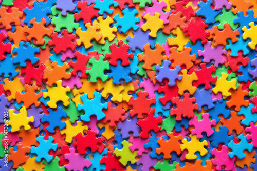 pile of colorful puzzle pieces