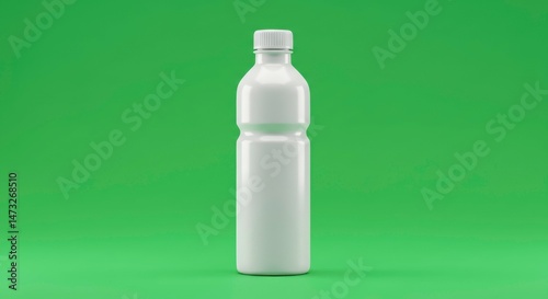 A clean, white plastic bottle suitable for packaging liquids, ideal for health, beauty, and consumer product branding.