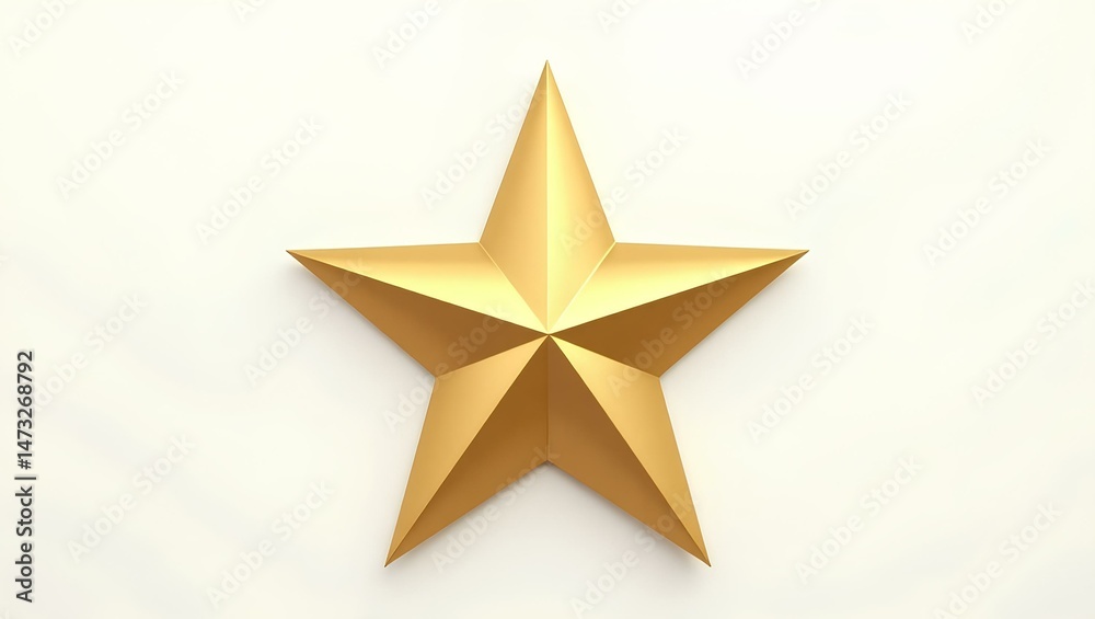 Obraz premium golden star on white background