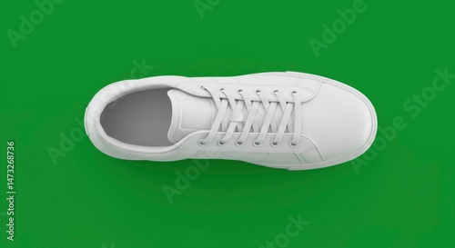 Close-up of a white athletic shoe, suitable for sports, fitness, and casual wear promotions.