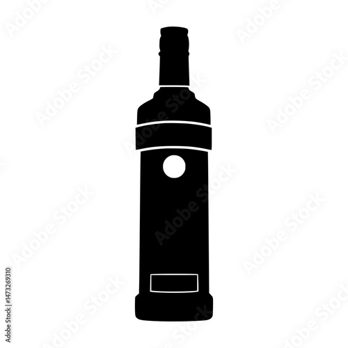 Bottle Icon - Black Silhouette