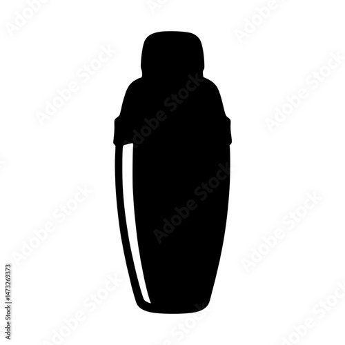 Silhouette Cocktail Shaker Vector Icon