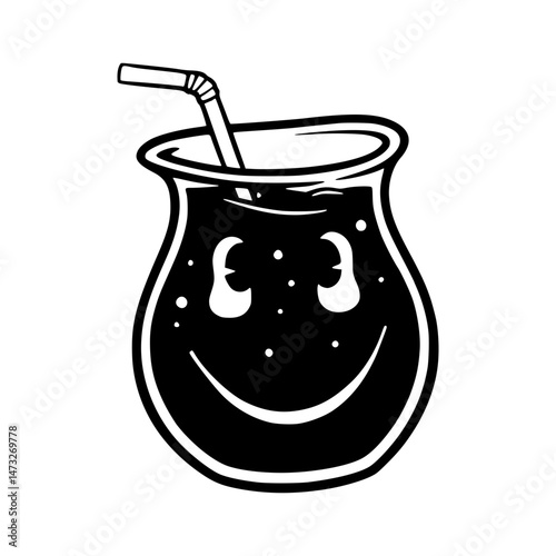 Smiling Mate Drink Illustration