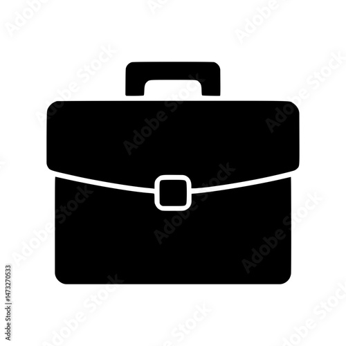 Black Briefcase Icon - Business Vector