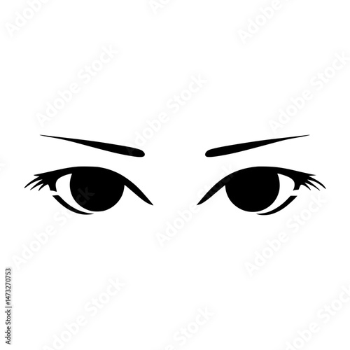Black Eye Icon - Minimalist Design
