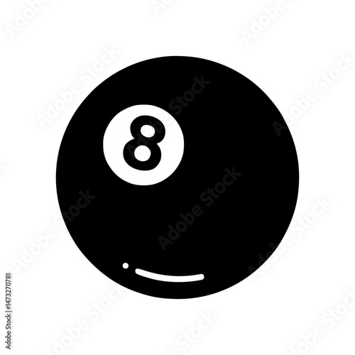 Black Eight Ball Pool Icon