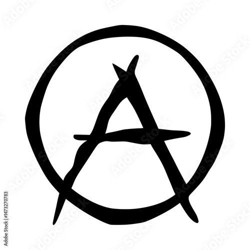 Anarchist Symbol Vector Icon