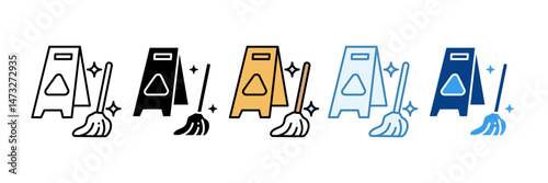 Cleaning Service Icon Set Multiple Style Collection