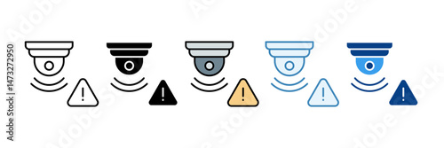 Sensor System Icon Set Multiple Style Collection