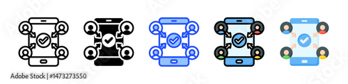User Engagement Icon Collection With Multiple Styles