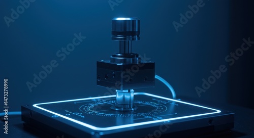 Metal Device on Illuminated Platform