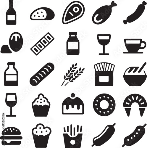 Essential Kitchen Tools Silhouette Set

Modern Chef Cooking in Kitchen Vector

Minimalist Kitchen Utensils Illustration

Silhouette of Home Kitchen Interior

Baking and Cooking Utensil Design