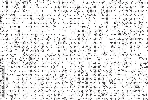 Monochrome Digital Noise Pattern Texture , A glitch-inspired monochrome digital pattern made of pixelated dot noise. Great for tech visuals, backgrounds, and experimental designs.