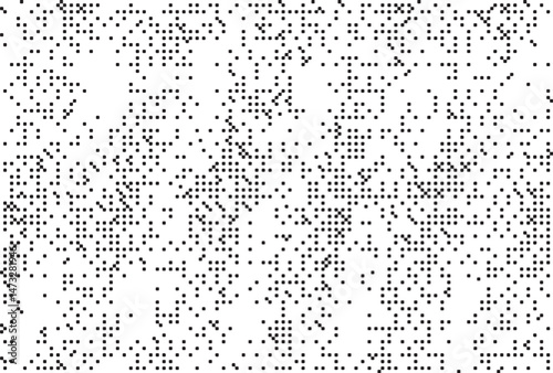 Monochrome Digital Noise Pattern Texture , A glitch-inspired monochrome digital pattern made of pixelated dot noise. Great for tech visuals, backgrounds, and experimental designs.