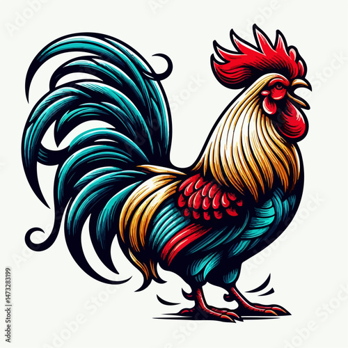 rooster vector illustration