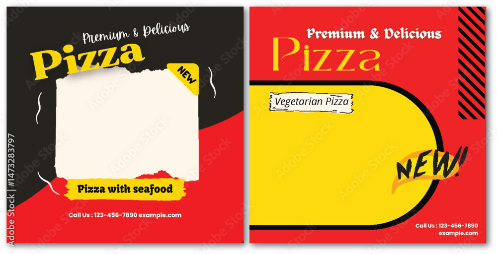 Obraz premium Eye-Catching Pizza Menu Design Templates for Restaurant Promotion