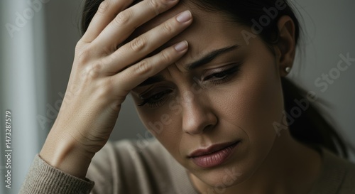 Woman experiencing distress