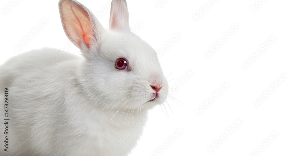 Fototapeta premium Albino Majesty: A Portrait in White