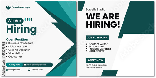 Modern We Are Hiring Advertisement for Business Open Positions