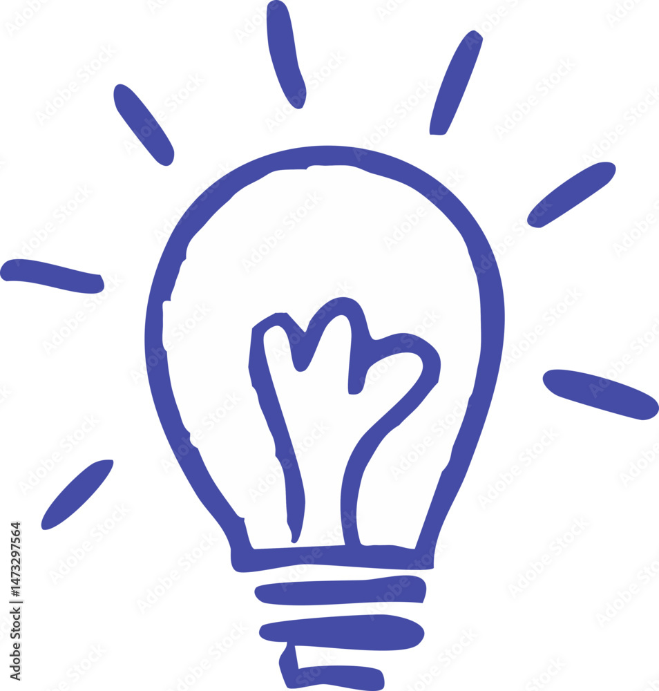 Obraz premium Illustration of a Lightbulb Idea Concept