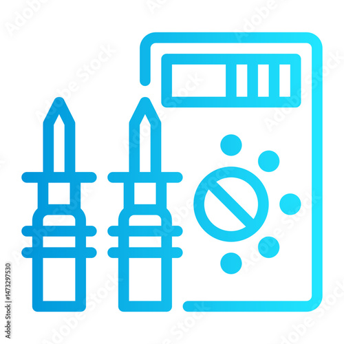 icon voltmeter with style gradient