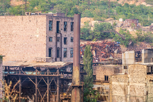 Armenia, Lori Province, Alaverdi. Closed copper smelting plant. Major polluter.