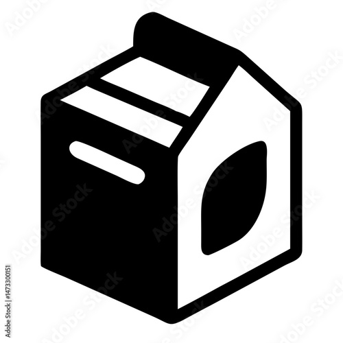 Laundry Detergent Carton Black Silhouette Icon