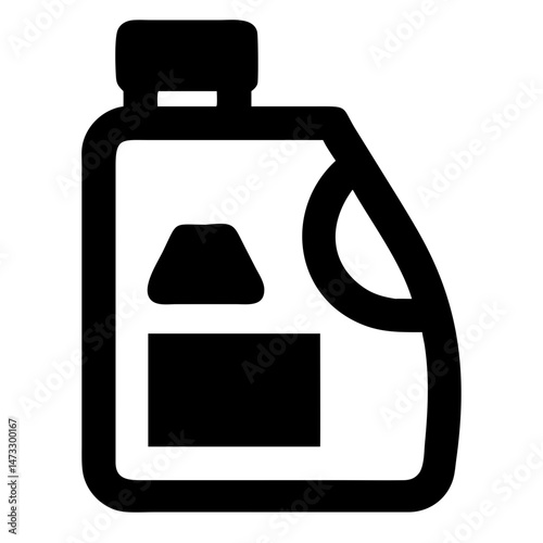 Laundry Detergent Bottle Outline Vector Icon