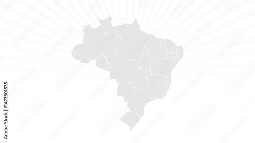 Brazil map white background minimalist Brazil map white background minimalist