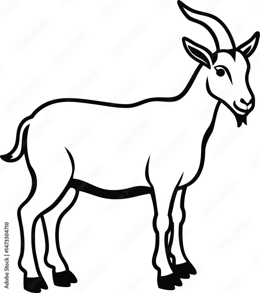 silhouette of a goat silhouette of a goat