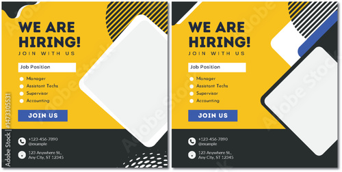 Job Opportunity Announcement with Dynamic Abstract Design Elements