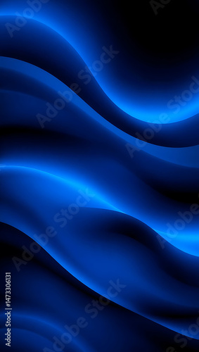 Blue Abstract Background: Smooth Wave Flowing with Elegant Textured Gradients for Modern Digital Art
